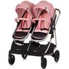 Carucior gemeni Chipolino Duo Smart 2 in 1 flamingo, Culoare: Roz