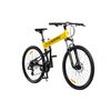 Bicicleta MTB-Folding Hummer CARPAT C2641S, Schimbator Shimano Altus RD-M310-L, 24 Viteze, Cadru Aluminiu, Roti 26 Inch, Frane pe Disc, Galben/Negru