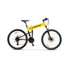 Bicicleta MTB-Folding Hummer CARPAT C2641S, Schimbator Shimano Altus RD-M310-L, 24 Viteze, Cadru Aluminiu, Roti 26 Inch, Frane pe Disc, Galben/Negru