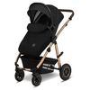 Lionelo - Carucior Amber 3 in 1, Cadru aluminiu, Cu landou intarit si salteluta moale, Scoica auto, Reversibil, Maner ajustabil, Huse pentru picioare, ploaie, Plasa de tantar, Geanta parinti, Pana la 22 kg, EN1888-1,EN1888-2,EN1466,ECE R44/04, Negru