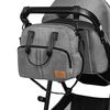 Lionelo - Carucior Bianka, 3 in 1, Cadru aluminiu, Cu landou intarit si salteluta moale, Maner ajustabil, Include saculet de picioare, Husa de ploaie si tantari, Geanta pentru parinti, Sustine 22 kg, 0 luni+, EN1466:2014+AC:2015, EN1888, Gri, Culoare: Gri