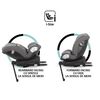 Scaun auto iSize 40-150 cm Coccolle Sidra Diamond black, Culoare: Negru