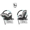 Scaun auto iSize 40-150 cm Coccolle Sidra Moonlit grey, Culoare: Gri