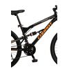 Bicicleta MTB cu Roti de 26", Frane Disc fata/spate, Manete secventiale, Schimbator Shimano, 21 Viteze, negru/gri/portocaliu, Mountain Bike Carpat City Cross Genius cu dubla suspensie