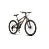 Bicicleta MTB cu Roti de 26", Frane Disc fata/spate, Manete secventiale, Schimbator Shimano, 21 Viteze, negru/gri/portocaliu, Mountain Bike Carpat City Cross Genius cu dubla suspensie