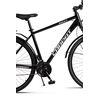 Bicicleta Trekking Unisex cu Roti de 28", Suspensie fata, Manete Secventiale Shimano, Echipare Shimano, Frane DISC -fata/spate, 21 Viteze, negru/gri, City Bike Carpat Genius Rocky cu cadru din Aluminiu si cabluri integrate