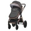 Carucior transformabil 3in1 Coccolle Melora Diamond black, Culoare: Negru