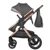 Carucior transformabil 3in1 Coccolle Melora Diamond black, Culoare: Negru