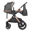 Carucior transformabil 3in1 Coccolle Melora Diamond black, Culoare: Negru