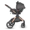 Carucior transformabil 3in1 Coccolle Melora Diamond black, Culoare: Negru
