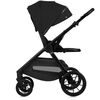 Carucior 2 in 1, Lionelo, Layla, Pana la 22 kg, Cadru aluminiu, Cu landou intarit si salteluta din spuma AirDots, Reversibil, Cu ventilatie 3D, Cu accesorii, EN1888-1, EN1888-2, EN1466, Negru, Culoare: Negru