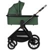 Carucior 2 in 1, Lionelo, Layla, Pana la 22 kg, Cadru aluminiu, Cu landou intarit si salteluta din spuma AirDots, Reversibil, Cu ventilatie 3D, Cu accesorii, EN1888-1, EN1888-2, EN1466, Verde, Culoare: Verde