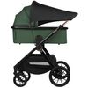 Carucior 2 in 1, Lionelo, Layla, Pana la 22 kg, Cadru aluminiu, Cu landou intarit si salteluta din spuma AirDots, Reversibil, Cu ventilatie 3D, Cu accesorii, EN1888-1, EN1888-2, EN1466, Verde, Culoare: Verde