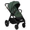 Carucior 2 in 1, Lionelo, Layla, Pana la 22 kg, Cadru aluminiu, Cu landou intarit si salteluta din spuma AirDots, Reversibil, Cu ventilatie 3D, Cu accesorii, EN1888-1, EN1888-2, EN1466, Verde, Culoare: Verde