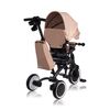 Tricicleta copii, Lionelo, Tris Plus, Ultrapliabila, Multifunctionala, Pana la 25 kg, Inclinare spatar in fata si in spate, Suport picioare, Control al directiei, Scaun reversibil, Rotire 360 grade, Conform cu EN71, 9 luni-5 ani, Bej, Culoare: Bej