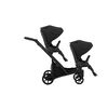 Carucior 3 in 1 pentru gemeni Kunert Invento Duo, Culoare: Negru