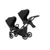 Carucior 3 in 1 pentru gemeni Kunert Invento Duo, Culoare: Negru