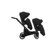 Carucior 3 in 1 pentru gemeni Kunert Invento Duo, Culoare: Negru