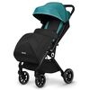Lionelo - Carucior sport Cloe, De la nastere, Cu accesorii, Cadru din aluminiu, 0-22 kg, Usor, Pliabil cu o singura mana, Ideal pentru toate tipurile de suprafete, Verde smarald, Culoare: Verde