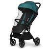 Lionelo - Carucior sport Cloe, De la nastere, Cu accesorii, Cadru din aluminiu, 0-22 kg, Usor, Pliabil cu o singura mana, Ideal pentru toate tipurile de suprafete, Verde smarald, Culoare: Verde