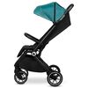 Lionelo - Carucior sport Cloe, De la nastere, Cu accesorii, Cadru din aluminiu, 0-22 kg, Usor, Pliabil cu o singura mana, Ideal pentru toate tipurile de suprafete, Verde smarald, Culoare: Verde