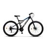 Bicicleta MTB-Full Suspension Fat Bike Velors Dynamic V27304AG 27.5", Negru/Albastru/Gri