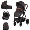 Carucior Chipolino Prestige 3 in 1 blackberry, Culoare: Negru