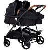 Carucior gemeni Chipolino Duo Smart 3 in 1 blackberry, Culoare: Negru