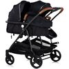 Carucior gemeni Chipolino Duo Smart 2 in 1 blackberry, Culoare: Negru