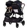 Carucior gemeni Chipolino Duo Smart 2 in 1 blackberry, Culoare: Negru