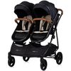 Carucior gemeni Chipolino Duo Smart 2 in 1 blackberry, Culoare: Negru