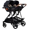 Carucior gemeni Chipolino Duo Smart 3 in 1 blackberry, Culoare: Negru