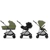 Carucior Cybex Melio Carbon B 3 in 1, Moss Green, cu scoica auto Cloud G i-Size, Culoare: Verde