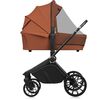 Carucior 3 in 1, Lionelo, Mika Plus, Cadru din aluminiu, Cu landou intarit si salteluta moale, Cu scoica auto testata ADAC, Reversibil, Cu sistem de ventilatie 3D, Cu accesorii, Pana la 22 kg, EN1888-1 EN1888-2 EN1466 ECE R129, Maro, Culoare: Caramiziu
