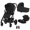 Carucior Cybex, Balios S Lux 3 in 1 BLK, Moon Black, Culoare: Negru