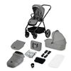 Carucior 2 in 1, Lionelo, Meril, Cu landou si scaun cu dimensiune XL, Reversibil, Cu sistem de ventilatie 3D, Cu accesorii, Pana la 22 kg, Conform cu EN1888-1 EN1888-2, EN1466, Gri, Culoare: Gri