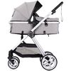 Carucior Chipolino Vista 2 in 1 cloud grey, Culoare: Gri