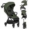 Carucior sport, Lionelo, Bess, Greutate 7.5 kg, Sustine 22 kg, 6 luni+, Capotina impermeabila si protectie SPF 50+, Include suport sticla, Pliere cu o singura mana, Maner pentru transport, Verde, Culoare: Verde