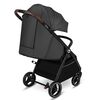 Carucior sport, Lionelo, Ingrid, Capotina impermeabila cu filtru UPF50+, Pana la 22 Kg, Spatar reglabil in 3 pozitii, Include suport pahar si plasa de tantari, Sistem pentru pliere automata, 6 luni+, Gri, Culoare: Gri
