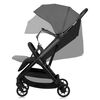Carucior sport, Lionelo, Julie Air, Greutate redusa - 7.5 kg, Sustine 22 kg, 6 luni+, Capotina impermeabila, Protectie SPF 50+, Include suport sticla, Pliere compacta pentru calatorii, Conform cu EN1888-1 si EN1888-2, Gri, Culoare: Gri