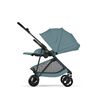 Carucior Cybex Melio Carbon 2 in 1, Stormy Blue, Culoare: Albastru