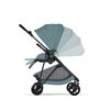 Carucior Cybex Melio Carbon 2 in 1, Stormy Blue, Culoare: Albastru