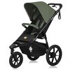 Carucior sport, Lionelo, Azura, Cu 3 roti, Cu baldachin XXL impermeabil, Pliere compacta, Pana la 22 kg, 6-48 luni, Conform cu standardele europene de securitate EN1888-1 si EN1888-2, Negru, Culoare: Negru