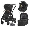 Sistem modular 3in1 Coccolle Aspen Jet Black + Scoica auto iSize Coccolle Knox Black