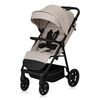 Carucior sport, Lionelo, Iva, Sustine 22 kg, 6 luni+, Capotina mare, Impermeabila, Protectie SPF 50+, 3 pozitii inclinare spatar, 8 pozitii inclinare suport picioare, 5 pozitii reglare maner, Include plasa de tantari si suport pentru biberon, Bej, Culoare: Bej