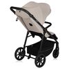 Carucior sport, Lionelo, Iva, Sustine 22 kg, 6 luni+, Capotina mare, Impermeabila, Protectie SPF 50+, 3 pozitii inclinare spatar, 8 pozitii inclinare suport picioare, 5 pozitii reglare maner, Include plasa de tantari si suport pentru biberon, Bej, Culoare: Bej