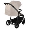 Carucior sport, Lionelo, Iva, Sustine 22 kg, 6 luni+, Capotina mare, Impermeabila, Protectie SPF 50+, 3 pozitii inclinare spatar, 8 pozitii inclinare suport picioare, 5 pozitii reglare maner, Include plasa de tantari si suport pentru biberon, Bej, Culoare: Bej