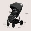 Carucior sport, Lionelo, Mira, Maner reglabil in 5 pozitii, Spatar si suport de picioare reglabile, Plasa de tantari si suport biberon incluse, Pana la 22 kg, 6 luni+, Conform cu EN1888-1, EN1888-2, Testare SGS, Gri, Culoare: Gri