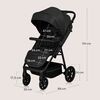Carucior sport, Lionelo, Mira, Maner reglabil in 5 pozitii, Spatar si suport de picioare reglabile, Plasa de tantari si suport biberon incluse, Pana la 22 kg, 6 luni+, Conform cu EN1888-1, EN1888-2, Testare SGS, Negru, Culoare: Negru