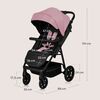 Carucior sport, Lionelo, Mira, Maner reglabil in 5 pozitii, Spatar si suport de picioare reglabile, Plasa de tantari si suport biberon incluse, Pana la 22 kg, 6 luni+, Conform cu EN1888-1, EN1888-2, Testare SGS, Roz, Culoare: Roz